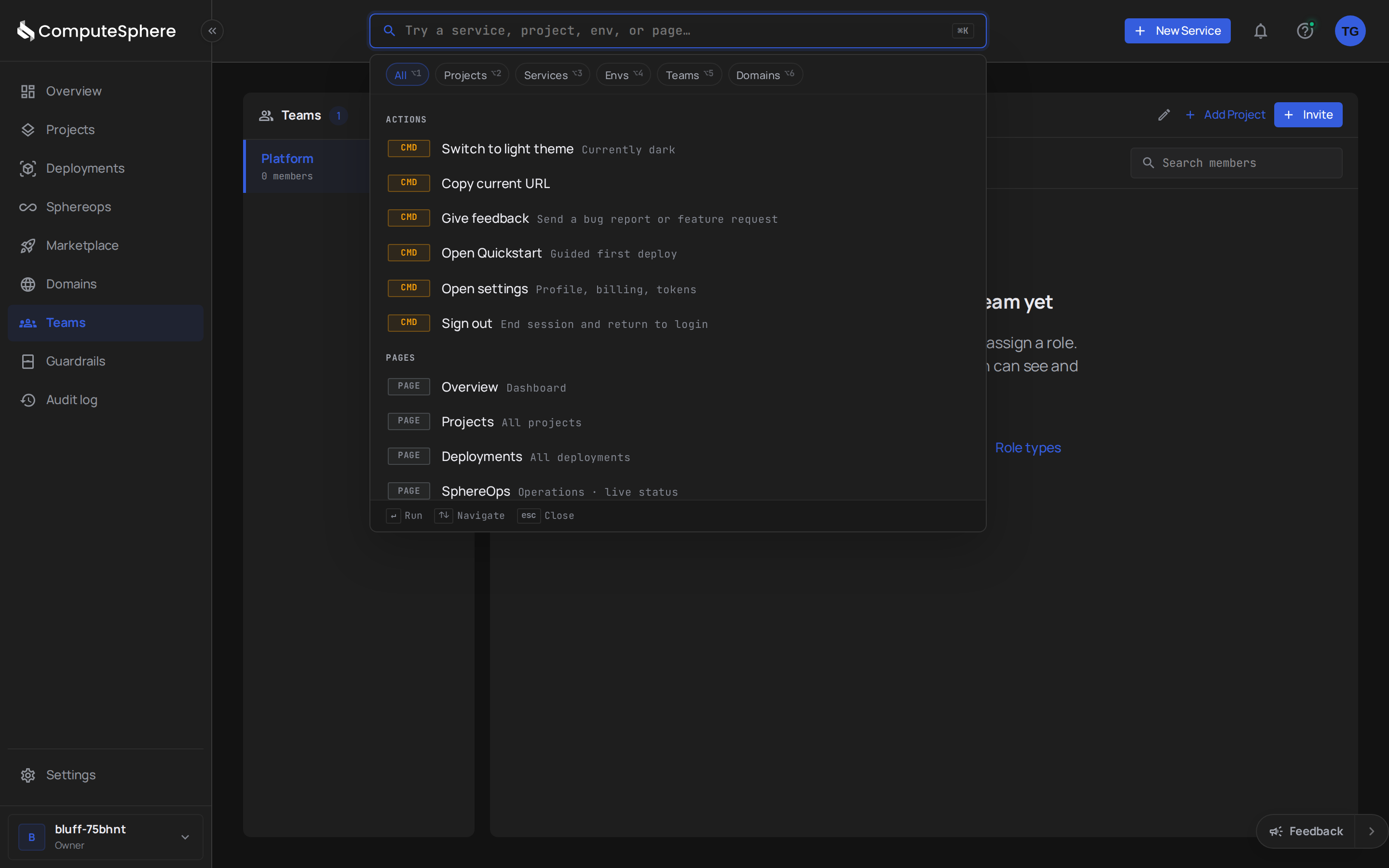 Search box on the Members tab
